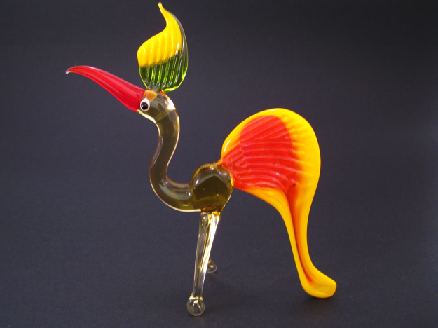 Blown Glass Firebird Figurine Glass Bird Hand B Artmosfair